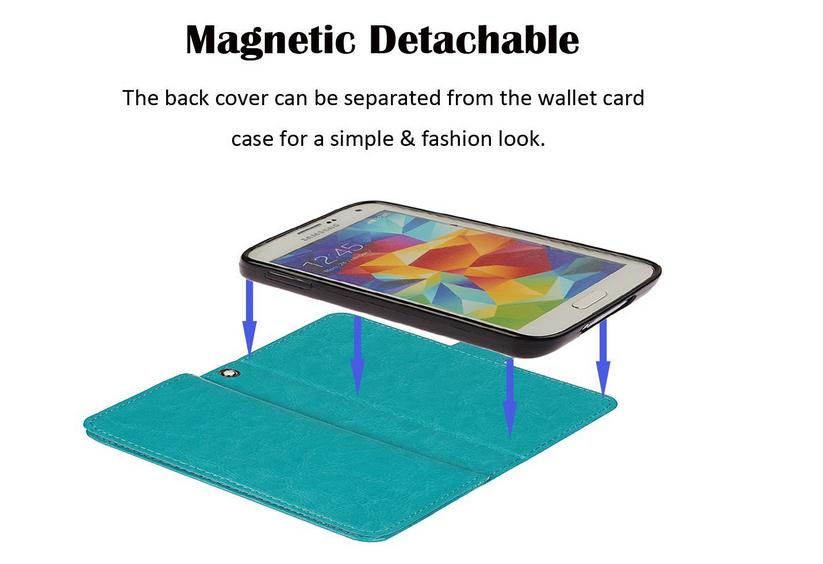 S6 edge Plus case double wallet leather detachable case