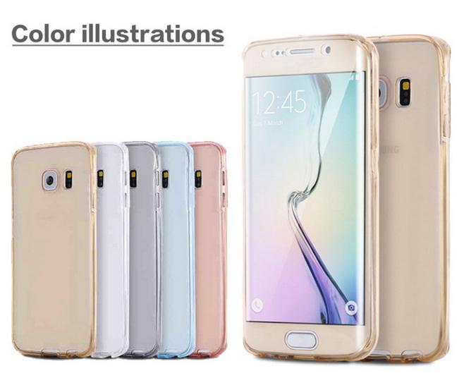 Galaxy s7 case 2 piece transparent full body protector case