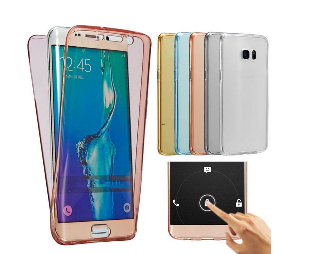 Galaxy s7 case 2 piece transparent full body protector case