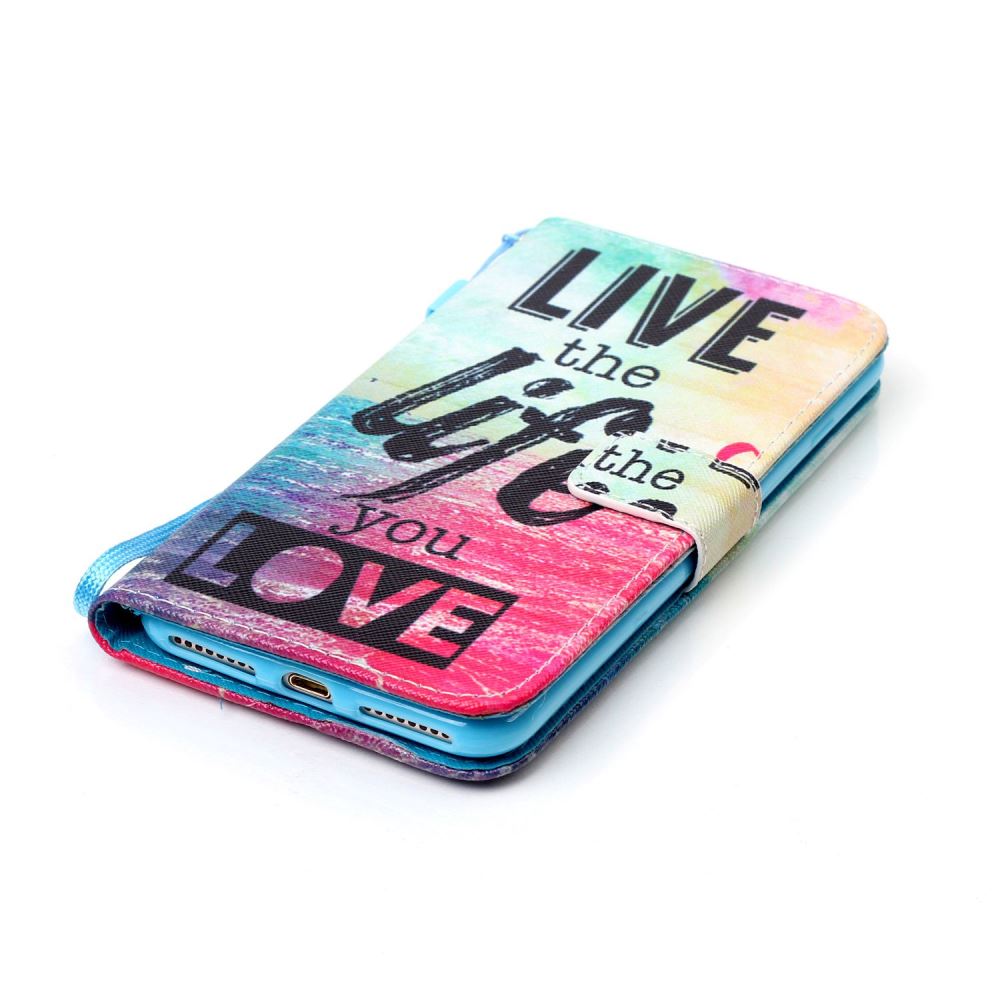iPhone 7 Plus case wallet leather card holder cover case printed leather
