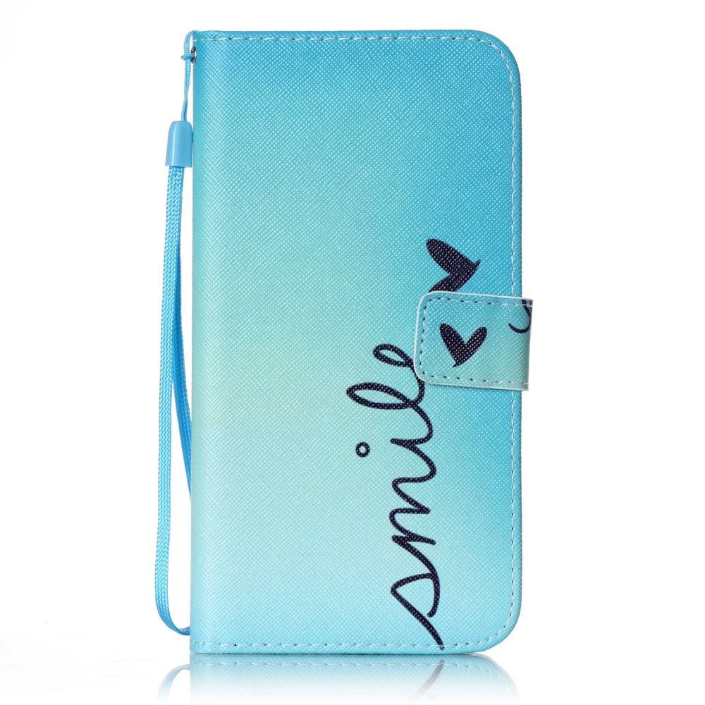 iPhone 7 Plus case wallet leather card holder cover case printed leather