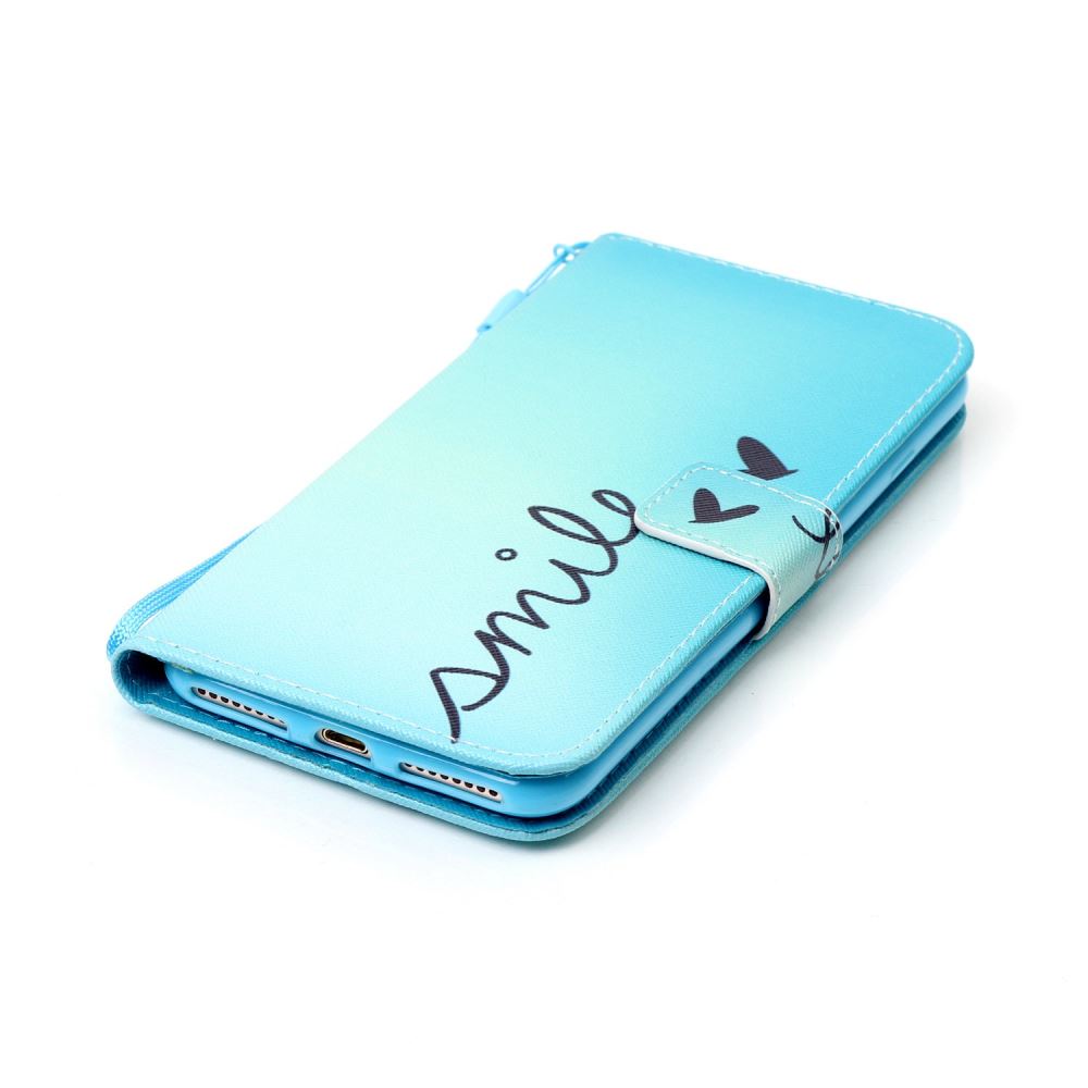 iPhone 7 Plus case wallet leather card holder cover case printed leather