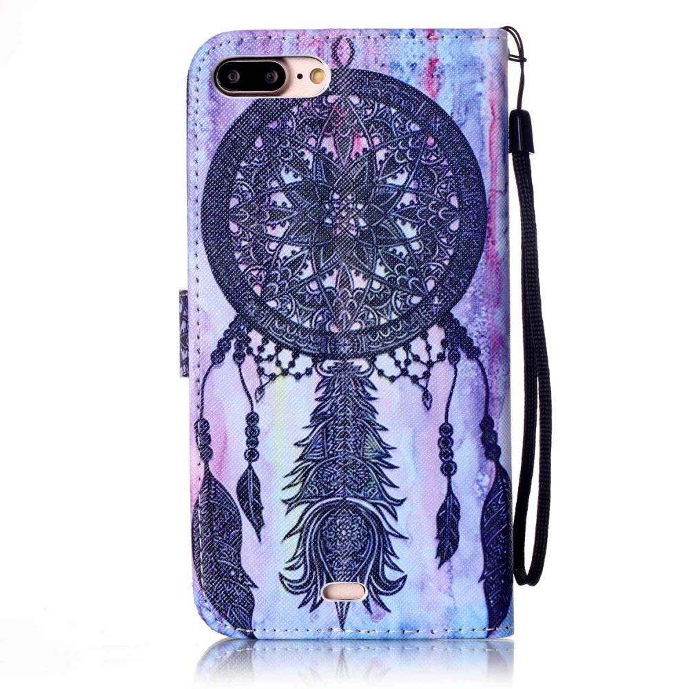 iPhone 7 Plus case wallet leather card holder cover case printed leather