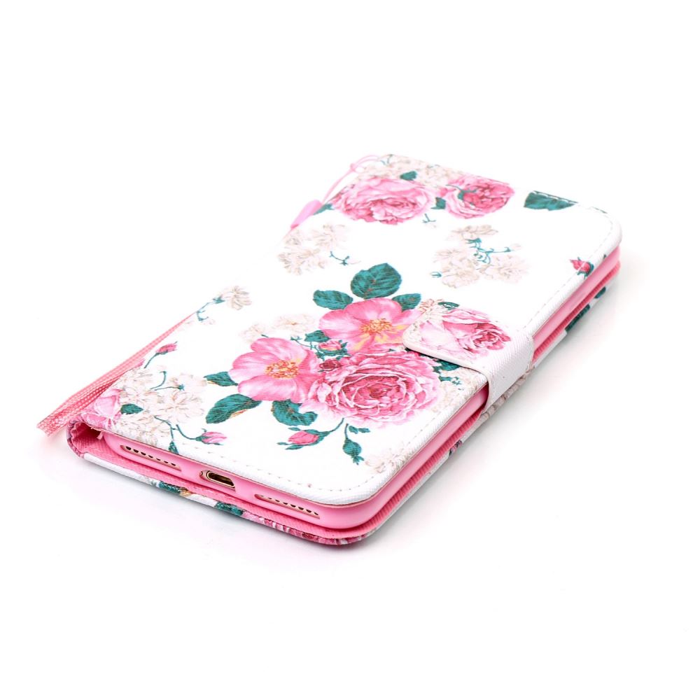 iPhone 7 Plus case wallet leather card holder cover case printed leather