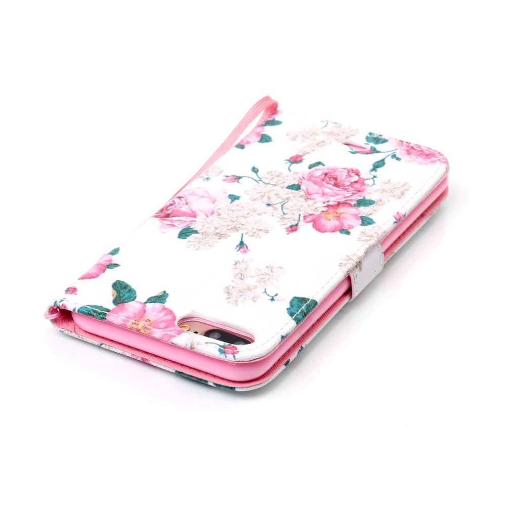 iPhone 7 Plus case wallet leather card holder cover case printed leather