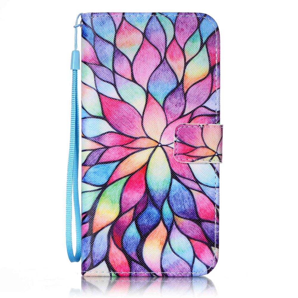 iPhone 7 Plus case wallet leather card holder cover case printed leather