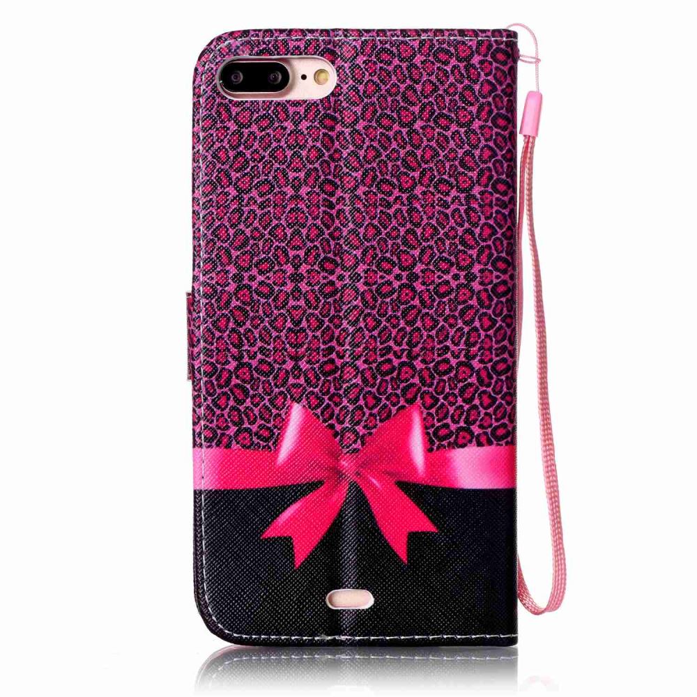 iPhone 7 Plus case wallet leather card holder cover case printed leather