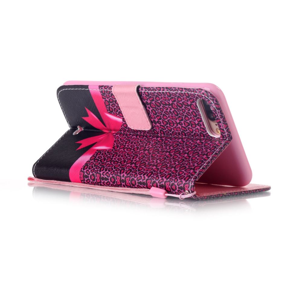 iPhone 7 Plus case wallet leather card holder cover case printed leather