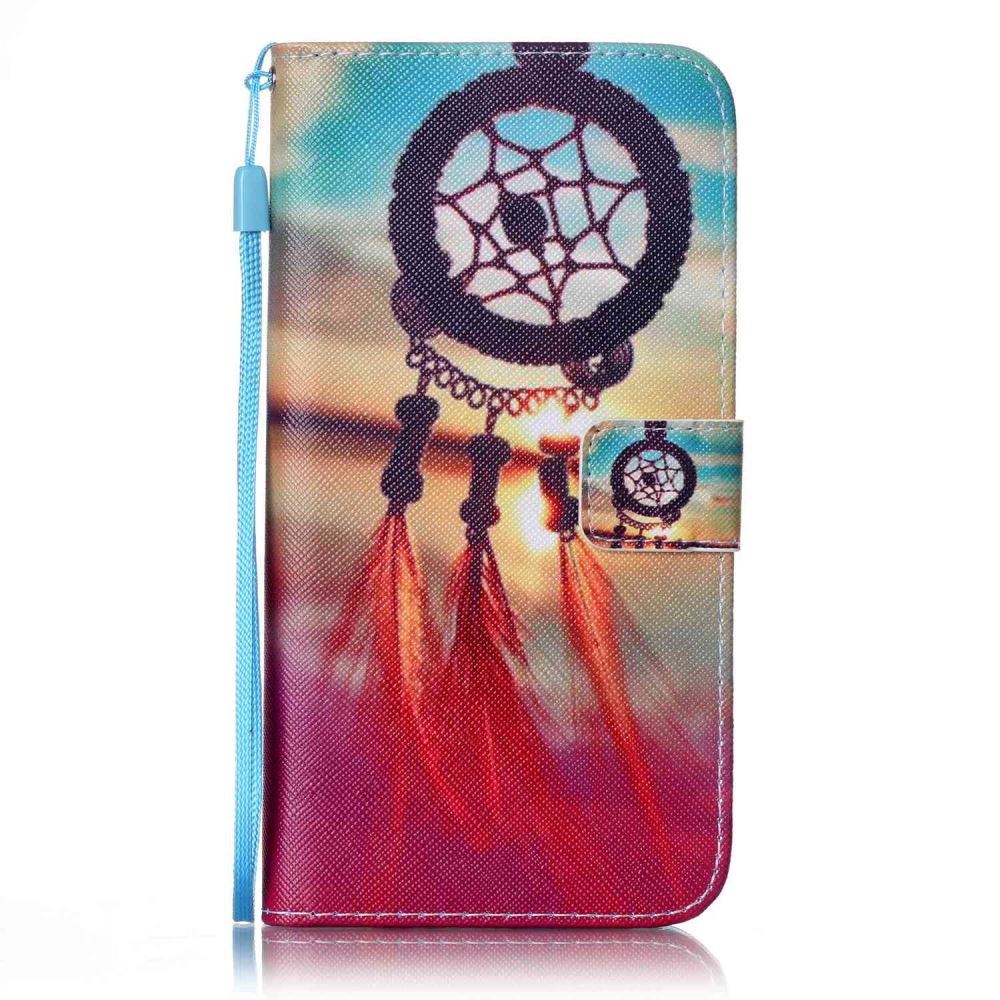 iPhone 7 Plus case wallet leather card holder cover case printed leather