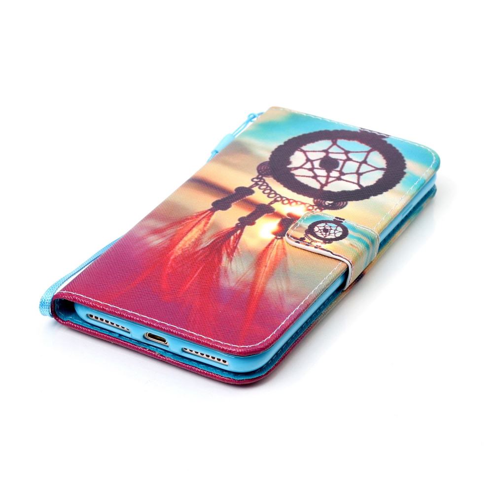 iPhone 7 Plus case wallet leather card holder cover case printed leather