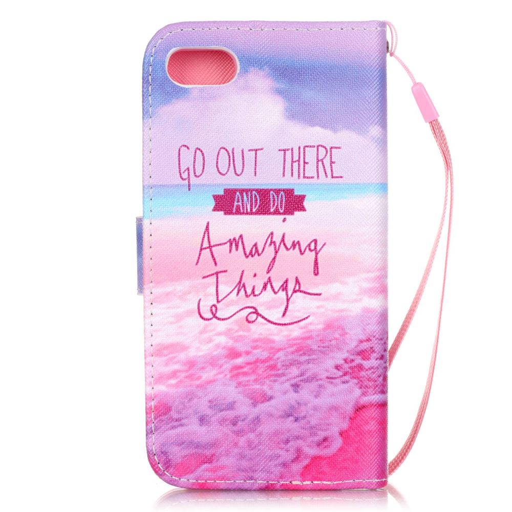 iPhone 7 case wallet leather card holder cover case printed leather
