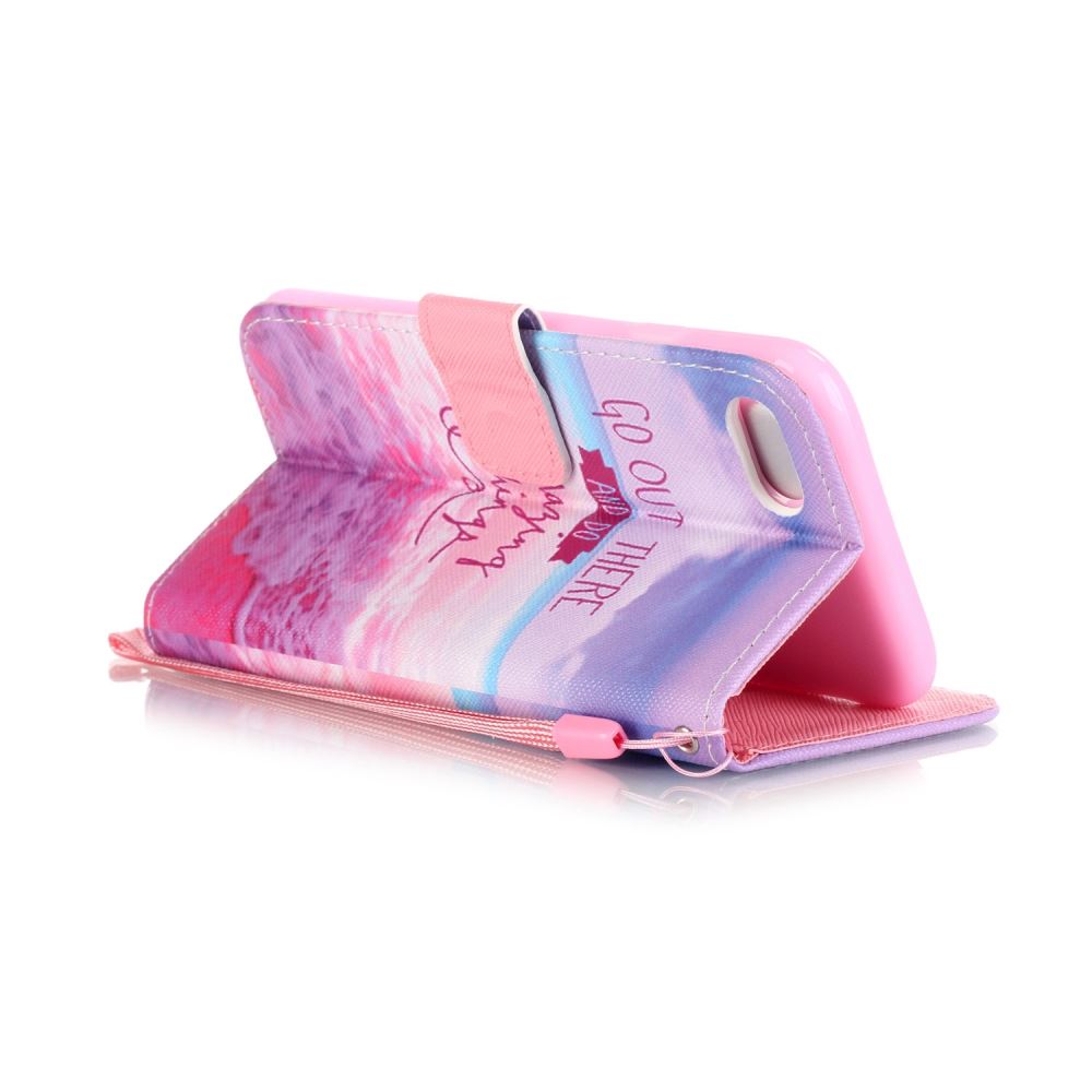 iPhone 7 case wallet leather card holder cover case printed leather