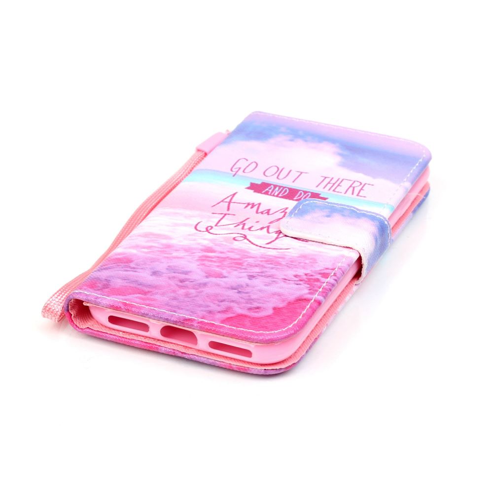 iPhone 7 case wallet leather card holder cover case printed leather