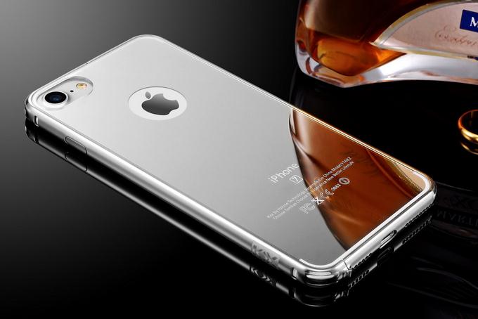 iPhone 7 case metal bumper with mirror back case