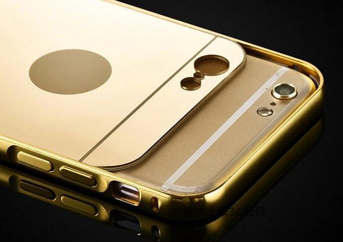iPhone 7 case metal bumper with mirror back case