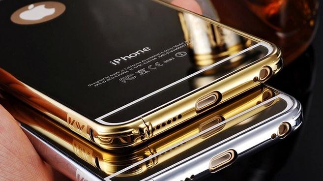 iPhone 7 Plus case metal bumper with mirror back case
