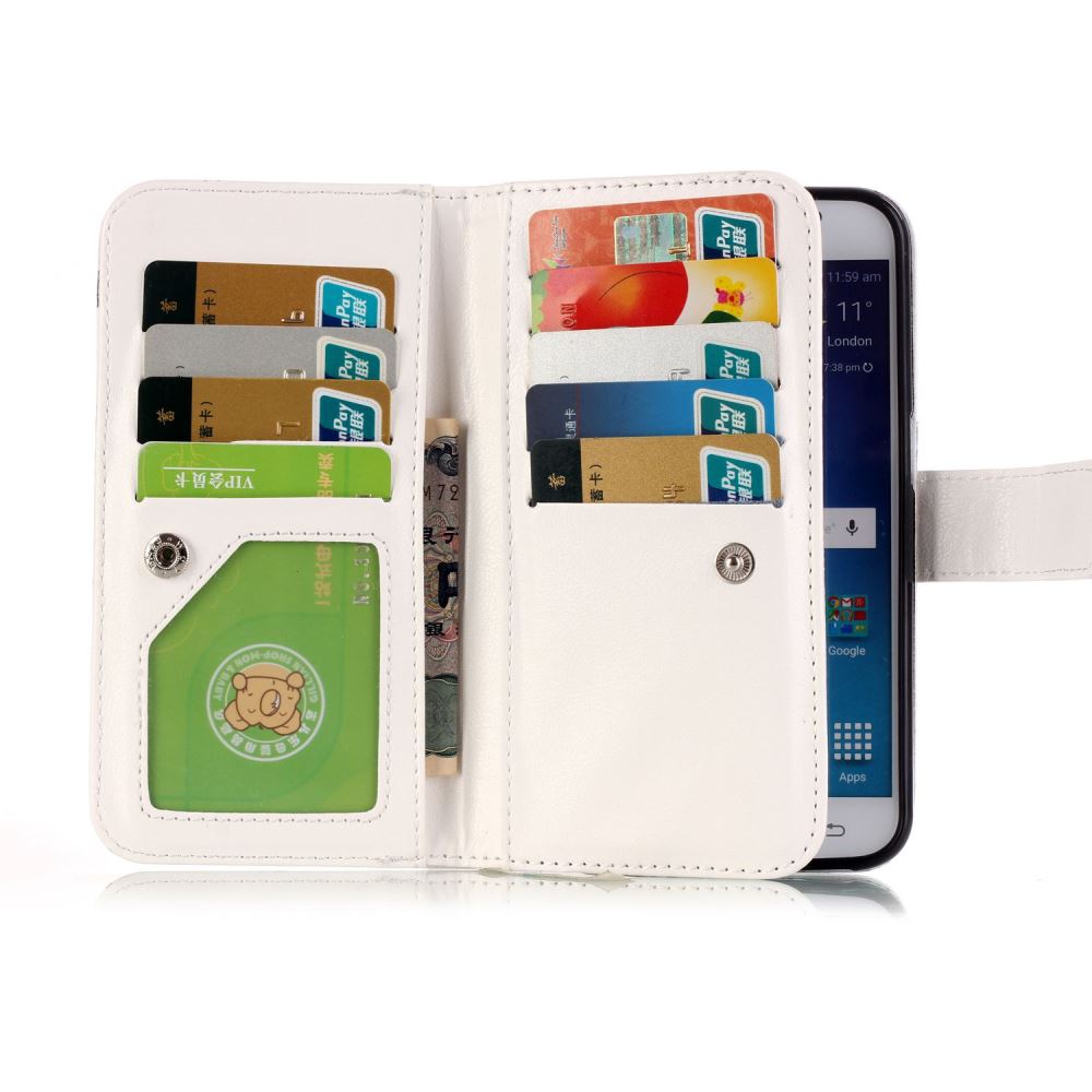 Galaxy S6 Multifunction full cash 9x card slots wallet leather case