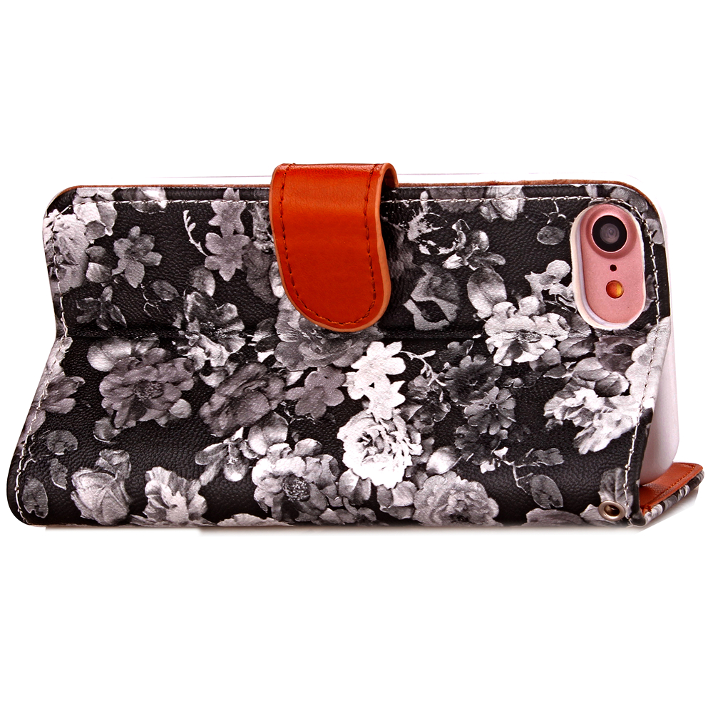 iPhone 7 case floral pattern ID card full cash wallet cover case iPhone 7 case floral pattern ID card full cash wallet cover case