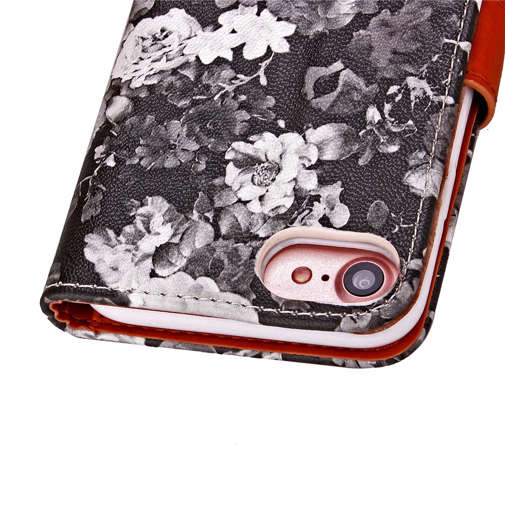 iPhone 7 case floral pattern ID card full cash wallet cover case iPhone 7 case floral pattern ID card full cash wallet cover case