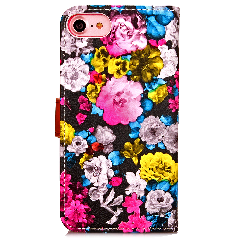 iPhone 7 case floral pattern ID card full cash wallet cover case iPhone 7 case floral pattern ID card full cash wallet cover case