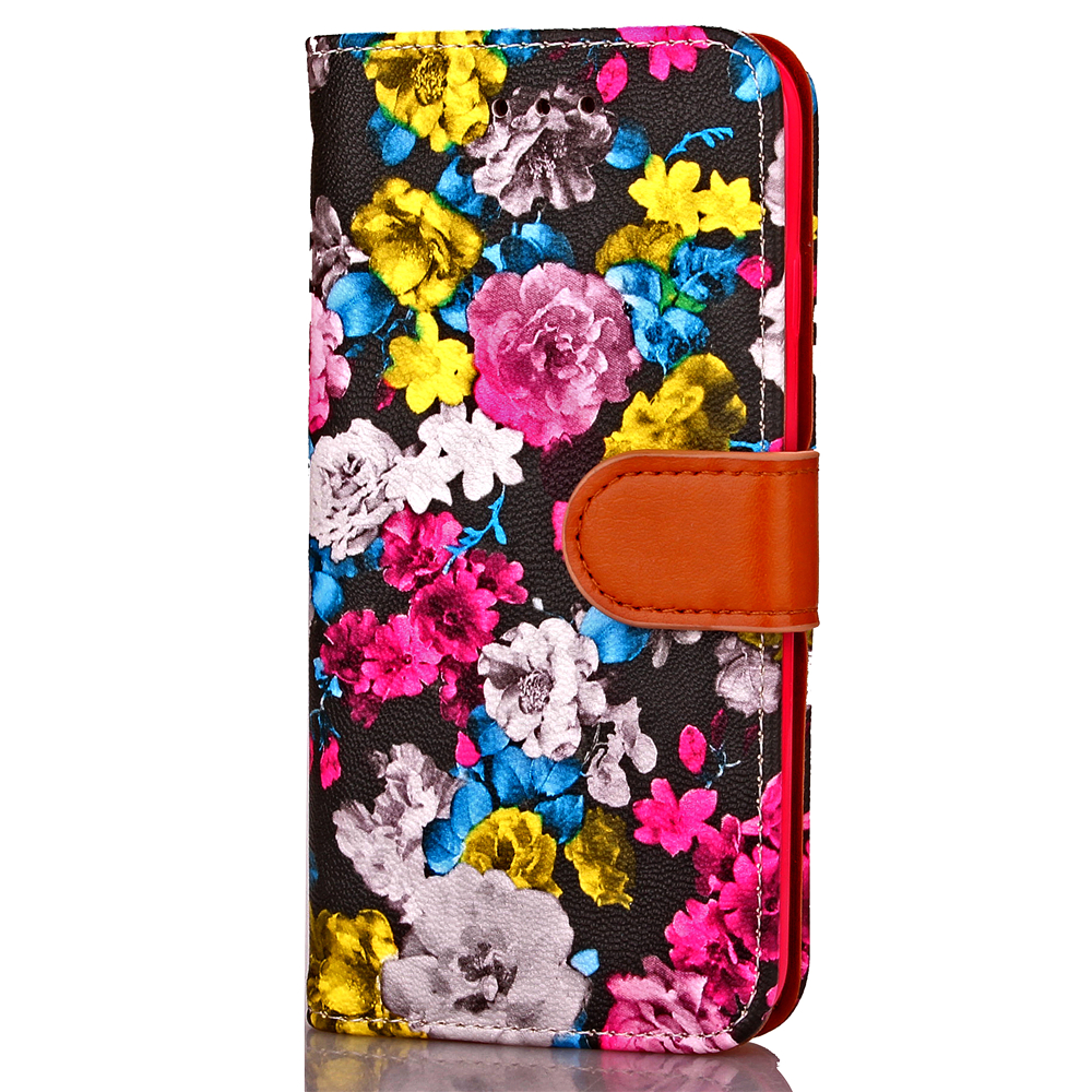 iPhone 7 case floral pattern ID card full cash wallet cover case iPhone 7 case floral pattern ID card full cash wallet cover case