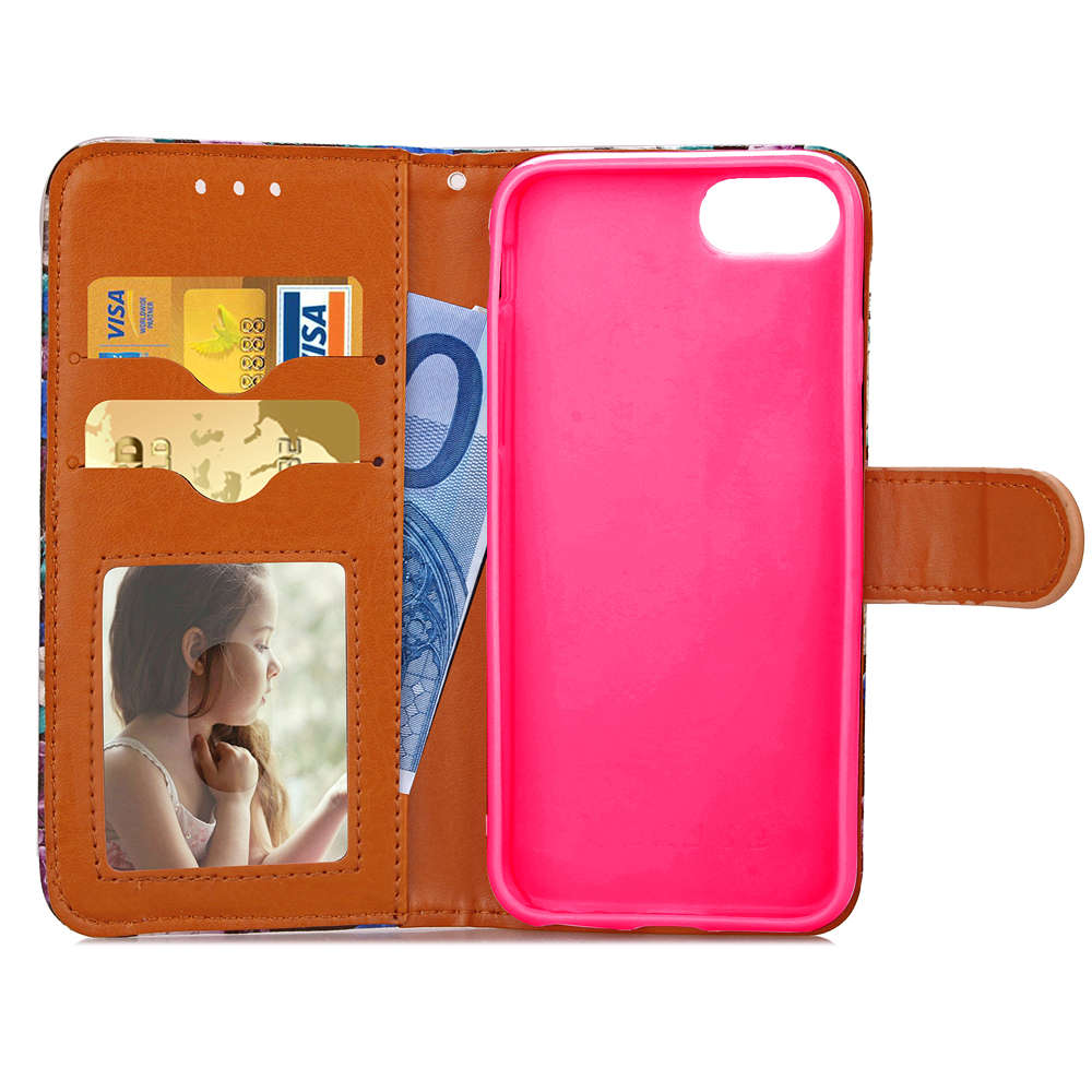 iPhone 7 case floral pattern ID card full cash wallet cover case iPhone 7 case floral pattern ID card full cash wallet cover case