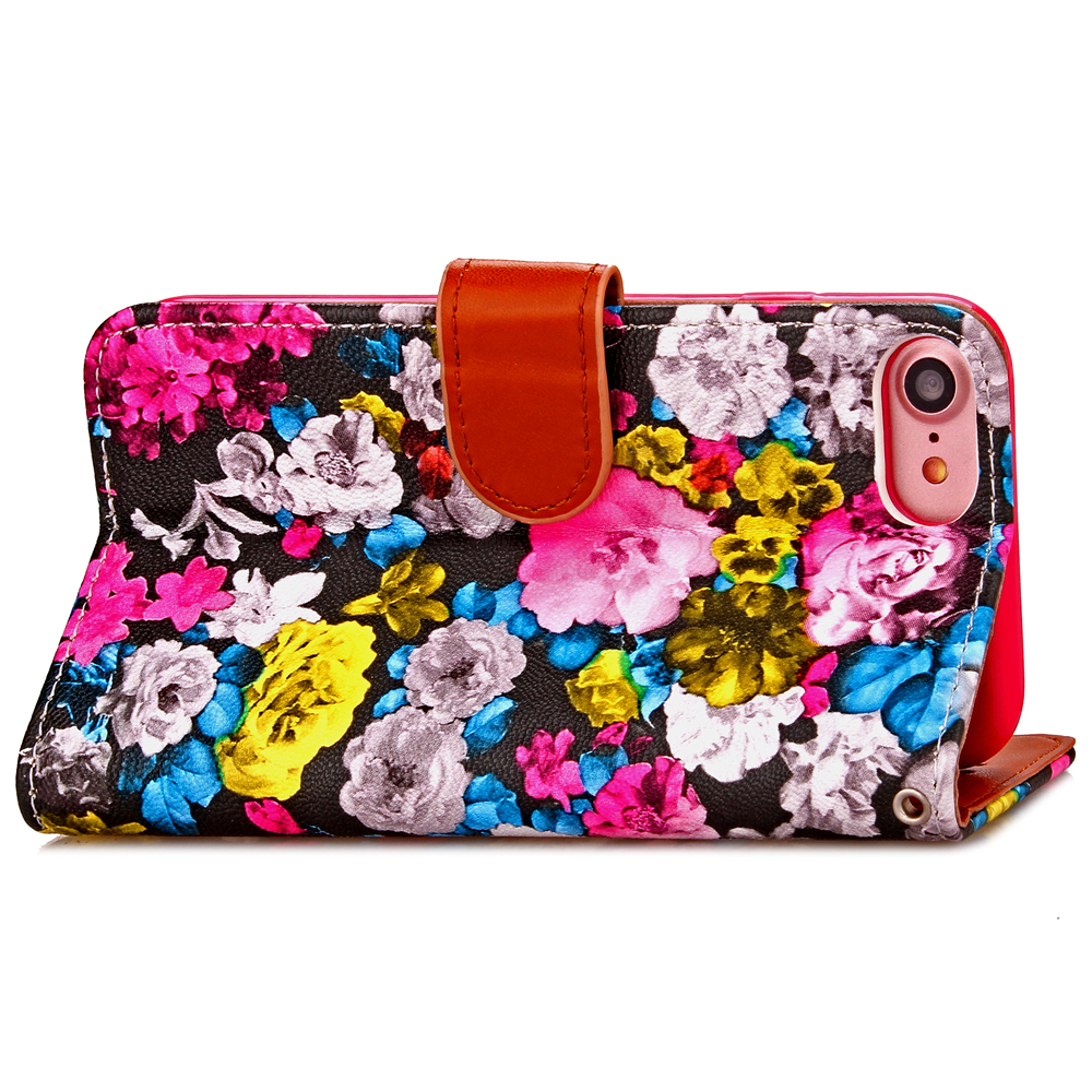 iPhone 7 case floral pattern ID card full cash wallet cover case iPhone 7 case floral pattern ID card full cash wallet cover case