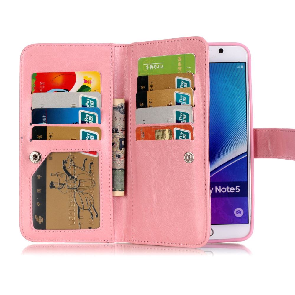 Galaxy NOTE 5 Multifunction full cash 9x card slots wallet leather case