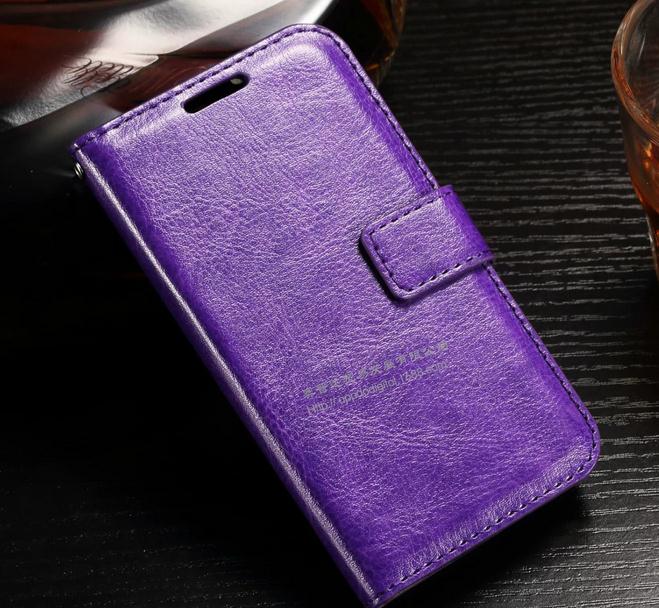 Huawei Y3 Vintage Fine Leather Wallet Case - Brown