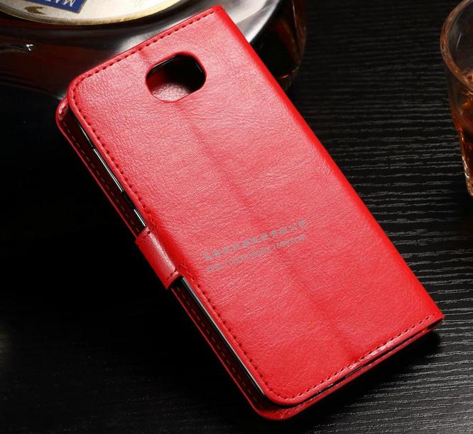 Huawei Y5 Ii Y6 Elite Case Vintage Fine Leather Wallet Case - Brown