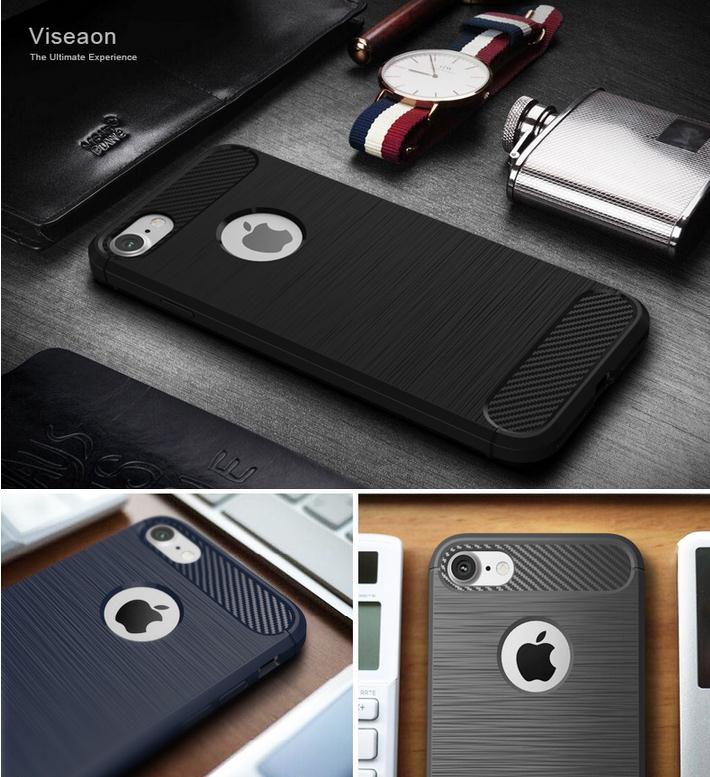 iPhone 7 Plus case impact proof rugged case with carbon fiber