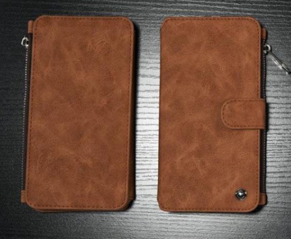 Galaxy S6 double wallet leather case detachable cover case