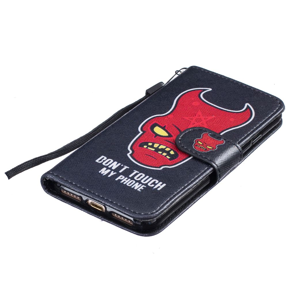 iPhone 7 case wallet leather card holder cover case printed leather
