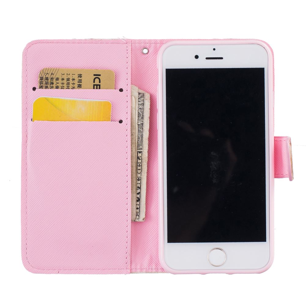 iPhone 7 case wallet leather card holder cover case printed leather