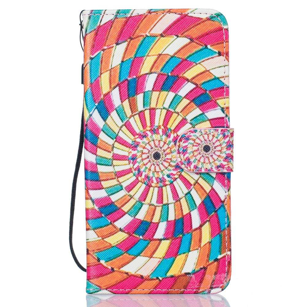 iPhone 7 Plus case wallet leather card holder cover case printed leather