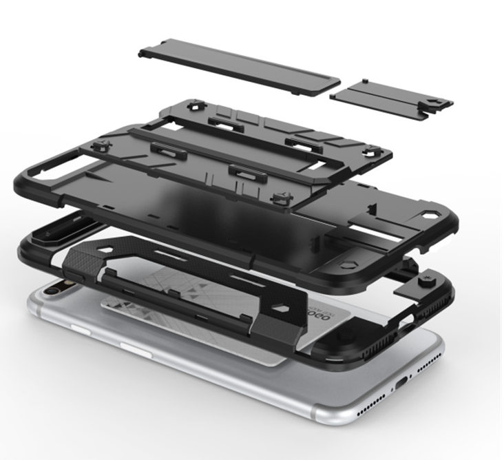 iPhone 7 plus Case Card Holder Kickstand Case