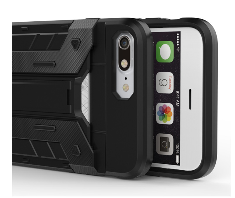 iPhone 7 plus Case Card Holder Kickstand Case