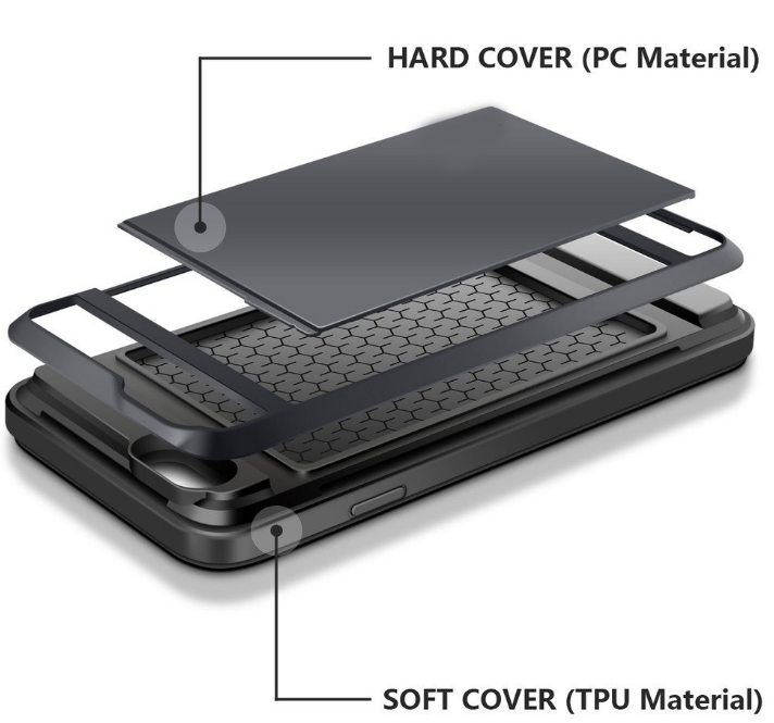 iPhone 6 6s Plus impact proof hybrid case card holder iPhone 6 6s Plus impact proof hybrid case card holder