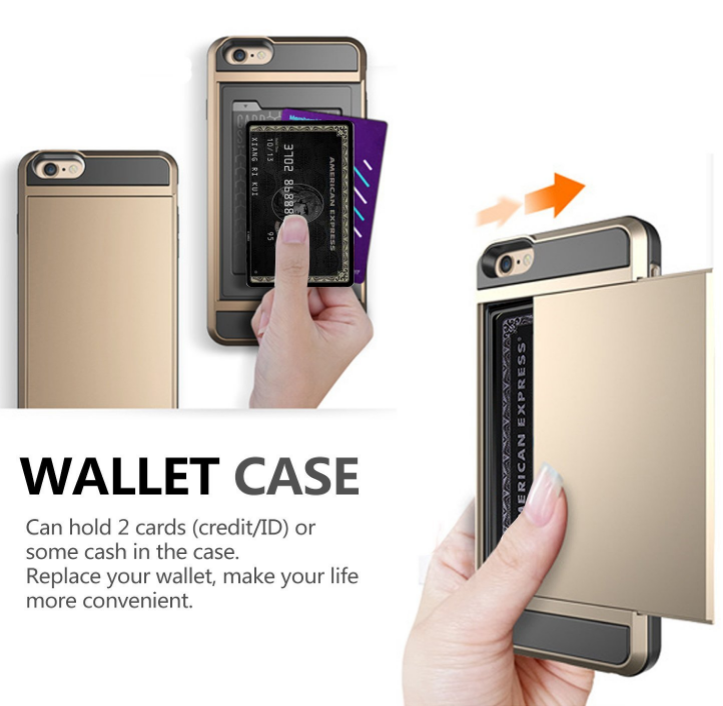 iPhone 6 6s Plus  impact proof hybrid case card holder