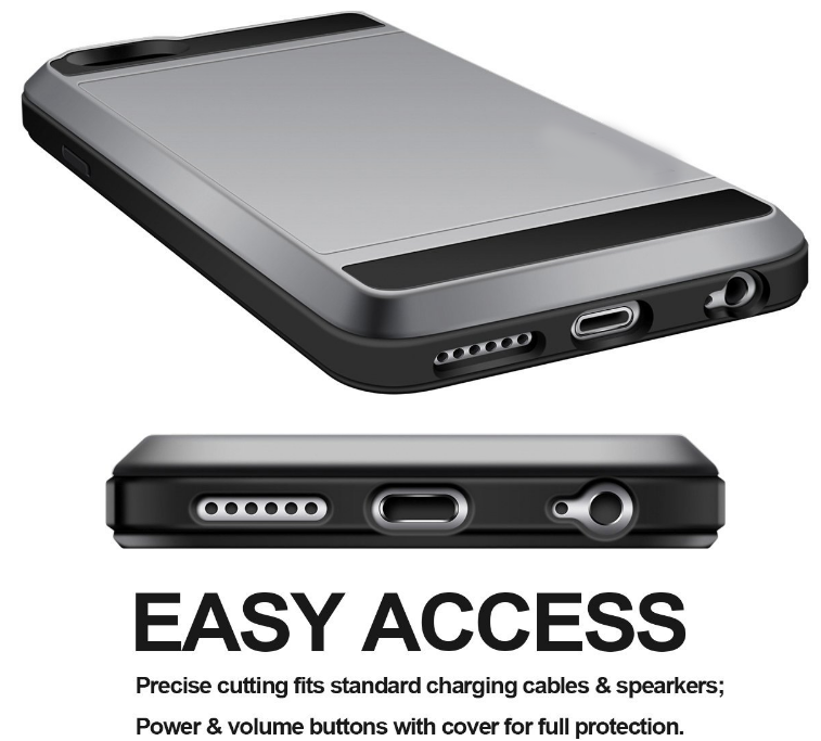 iPhone 6 6s Plus  impact proof hybrid case card holder
