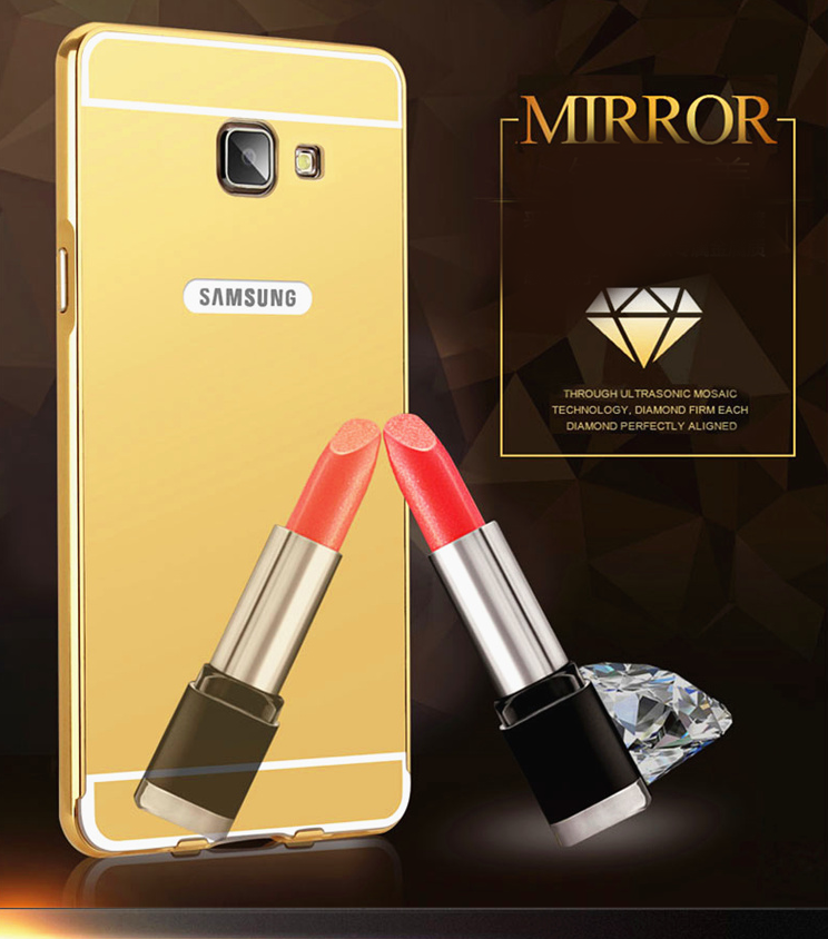 Sumsung Galaxy A5 2016 Slim Metal bumper with mirror back cover case Sumsung Galaxy A5 2016 Slim Metal bumper with mirror back cover case