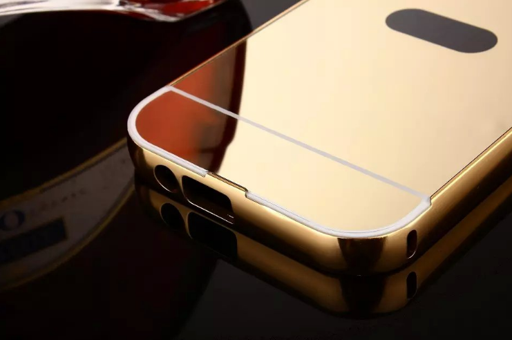 HTC ONE M8 Slim Metal bumper with mirror back cover case