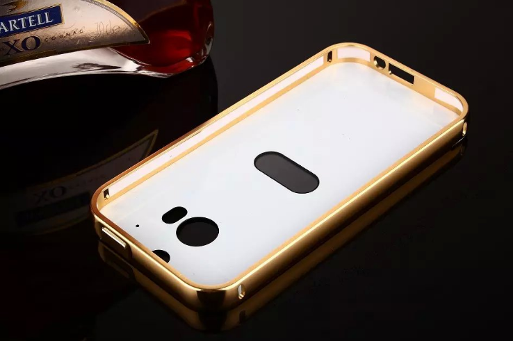 HTC ONE M8 Slim Metal bumper with mirror back cover case