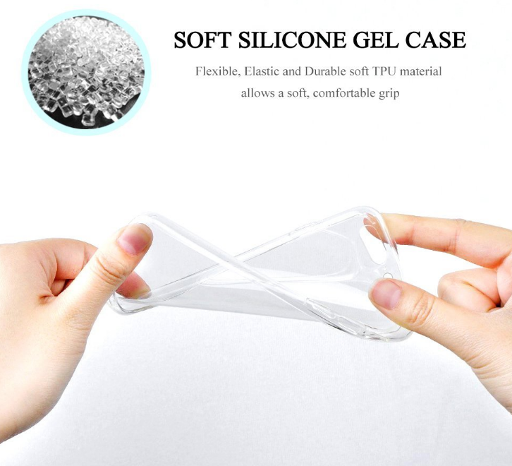 iPhone 7 plus Clear Case slim fit TPU Soft Gel Case