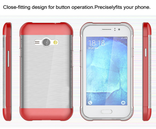 Galaxy J1 ACE hybird bumper with clear back case