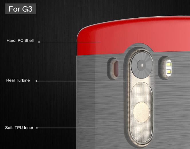 LG G3 hybird bumper with clear back case