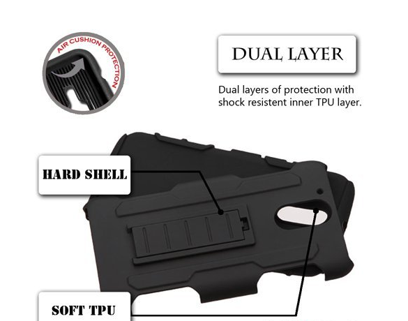 MOTO G4 Plus Hybrid armor Case+Belt Clip Holster