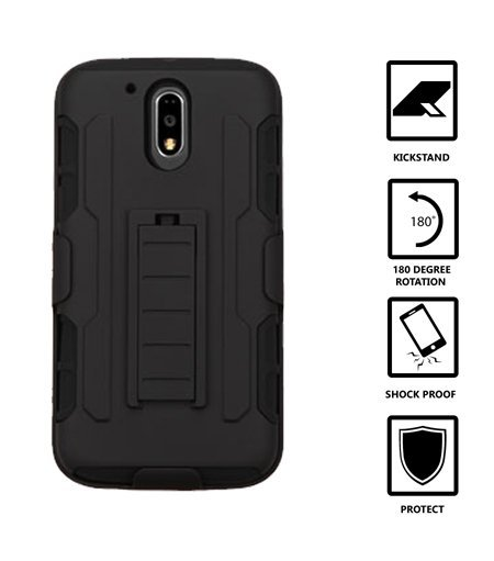 MOTO G4 Plus Hybrid armor Case+Belt Clip Holster