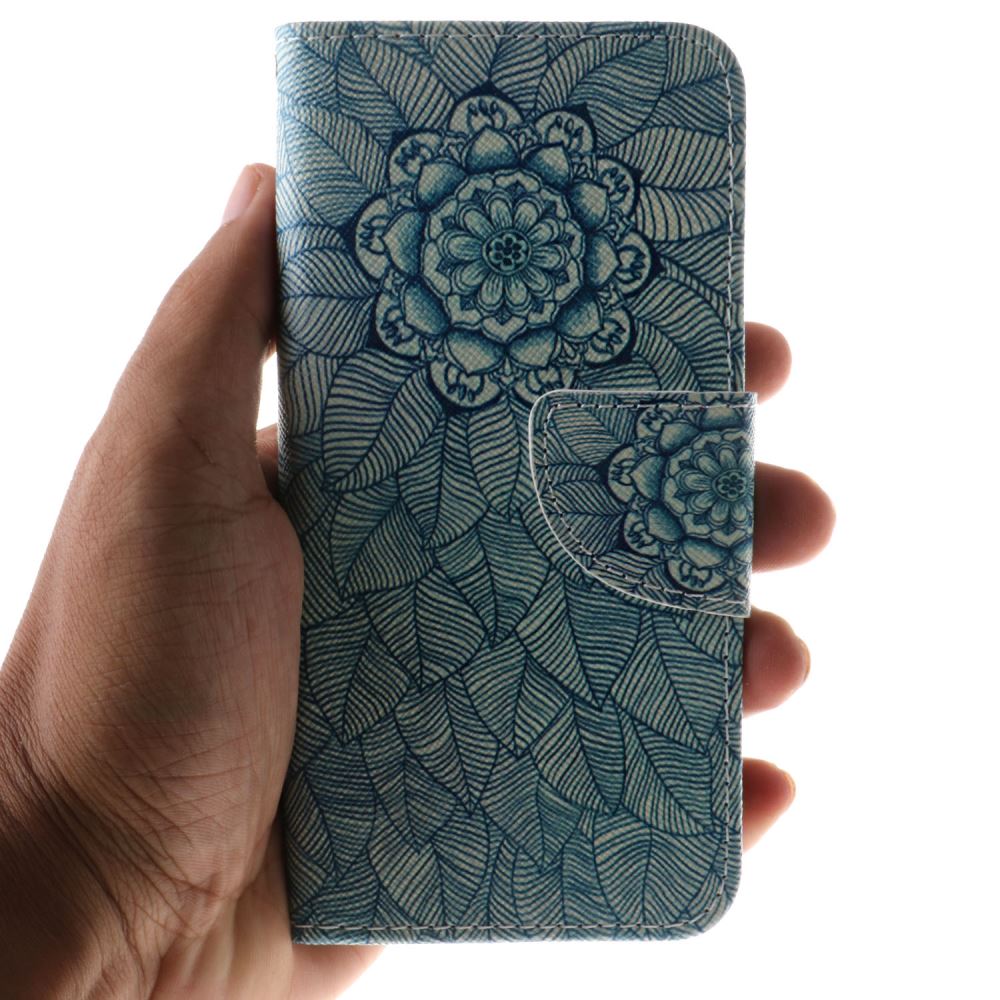 iPhone 7 case wallet leather card holder cover case printed leather