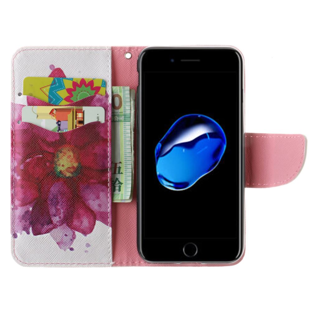 iPhone 7 case wallet leather card holder cover case printed leather